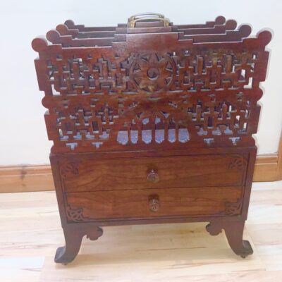 Canterbury in rosewood Chippendale influence, maker Gillows Antique Furniture 4