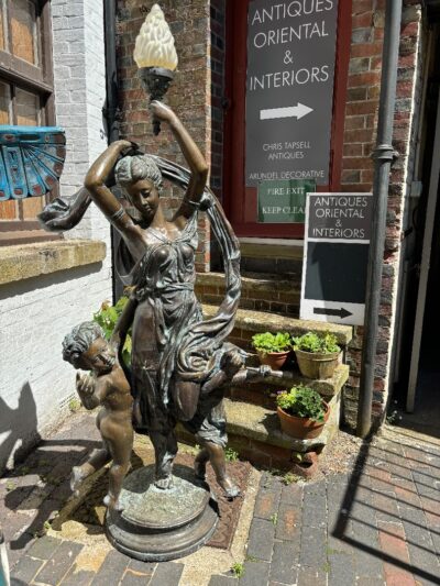 Bronze Statue of Classical lady with Cherubs - Image 8