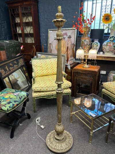 Gilt lamp standard Antique Furniture 3