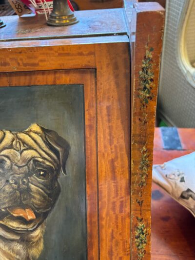 Decorative Pug Coal box Antique Art 5