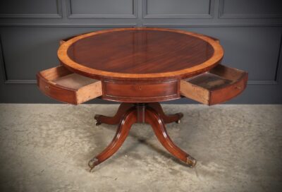 George III Mahogany Drum Table - Image 3