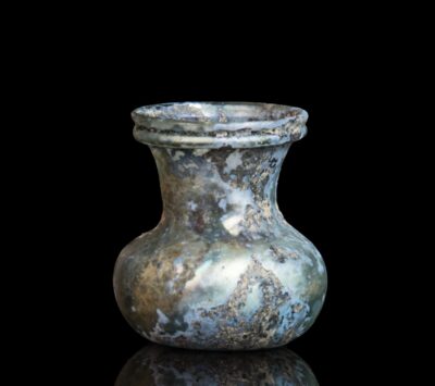 Roman iridescent glass jar ancient roman Antiquities 3