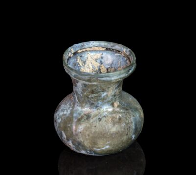 Roman iridescent glass jar ancient roman Antiquities 4