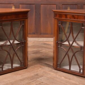 Pair Of Edwardian Mahogany Corner Cabinets SAI2309 Antique Cabinets