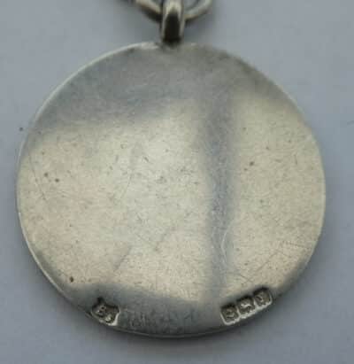 Vintage Silver Pocket Watch Chain 40g Plus Silver Fob T-Bar 1923 - Image 5