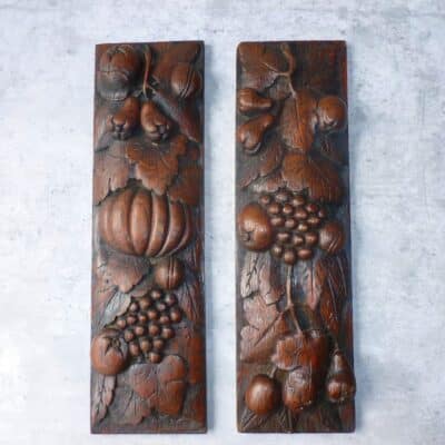 A PAIR of 17th/18th century carved oak panels 5137 carving Antique Art 6