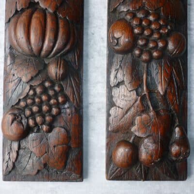 A PAIR of 17th/18th century carved oak panels 5137 carving Antique Art 9