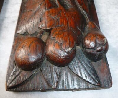 A PAIR of 17th/18th century carved oak panels 5137 carving Antique Art 11