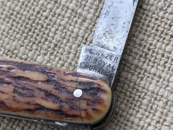 G nazar royal exchange London very rare knife Pocket knife Antique Knives 7