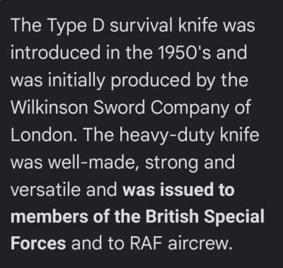 Wilkinson sword type d 1b 4594 British SAS l d survival knife very rare Antique Knives 11