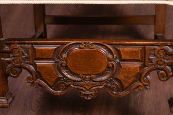 Superb 19th Century Carved Walnut Throne Chair SAI1841 Antique Furniture 16