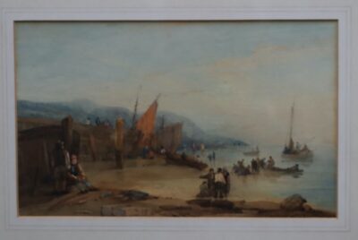 Samuel Owen (1768-1857) Fisherfolk on the beach, signed ‘Owen’ lower right. Antique Art 3