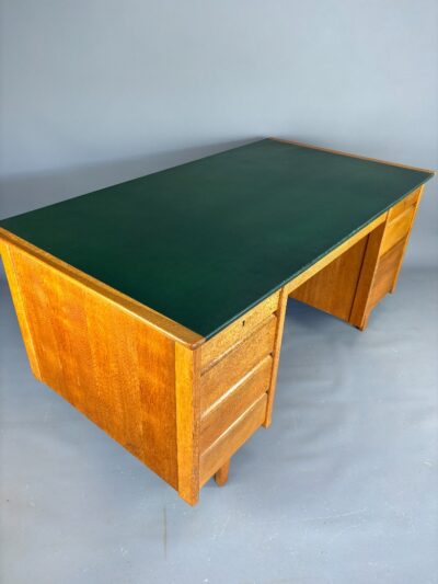 Large Mid Century Oak Writing Desk by Carsons - Image 11