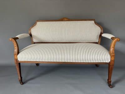 Edwardian Walnut Two Seater Sofa Edwardian Antique Furniture 3