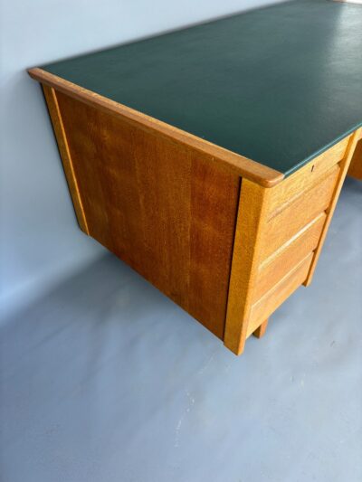 Large Mid Century Oak Writing Desk by Carsons - Image 7