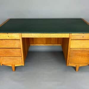 Large Mid Century Oak Writing Desk by Carsons desk Antique Chairs
