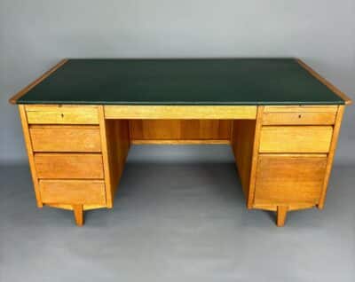 Large Mid Century Oak Writing Desk by Carsons