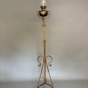 Early 20th Century Converted Oil Floor Lamp early 20th century Antique Lighting
