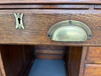 Late Victorian Oak Writing Desk oak Antique Desks 10