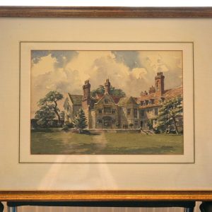 The Priory Lewes’ Gilt Framed Glazed Watercolour Antqiue Art Antique Art