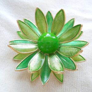 Funky 50’s Lime & Mint Green Enamel Brooch Miscellaneous