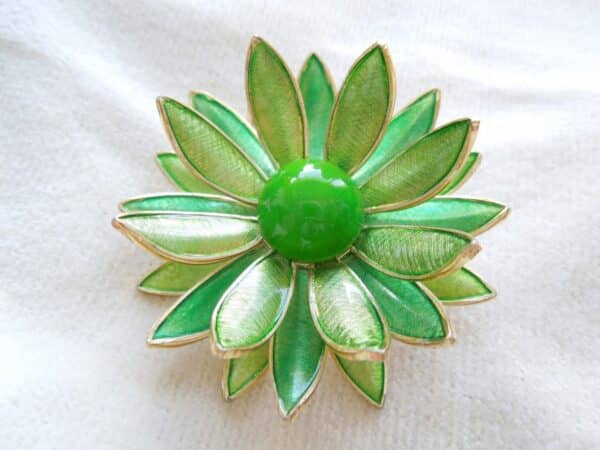 Funky 50’s Lime & Mint Green Enamel Brooch Miscellaneous 3