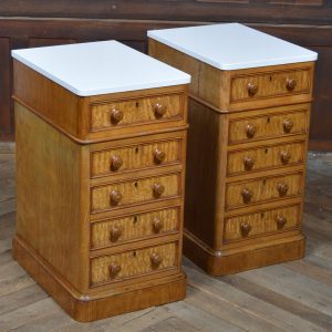 Pair Of Victorian Hungarian Ash Bedside Drawers SAI3408 bedside Antique Draws