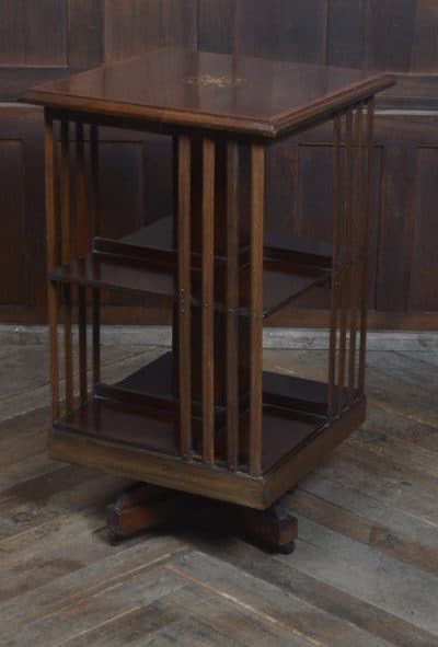 Edwardian Mahogany Revolving Bookcase SAI3261 Antique Bookcases 12