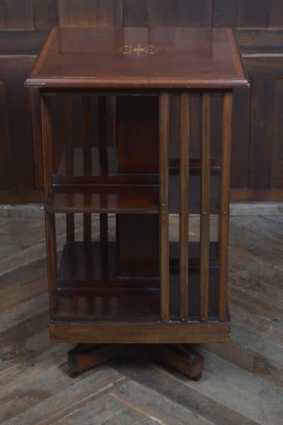 Edwardian Mahogany Revolving Bookcase SAI3261 Antique Bookcases 10