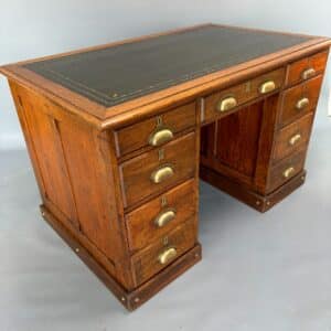 Late Victorian Oak Writing Desk oak Antique Desks