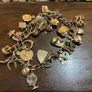 Gold Charm Bracelet 9CT Antique Bracelets