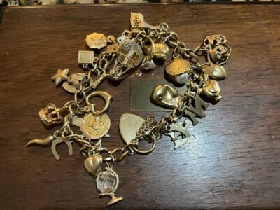 Gold Charm Bracelet 9CT Antique Bracelets 3