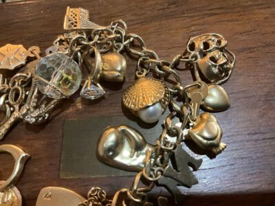 Gold Charm Bracelet 9CT Antique Bracelets 6