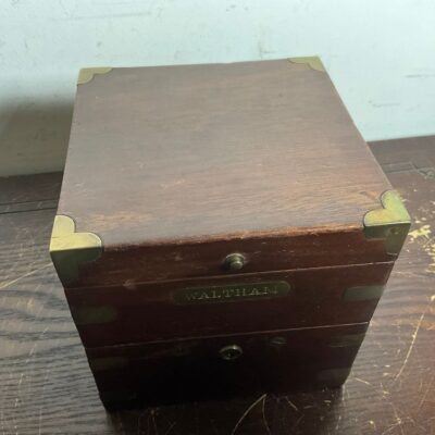 Waltham Ships Clock cased working clock Antique Clocks 8