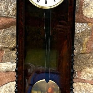 Exquisitely Rare Antique Walnut Single weight Vienna Regulator Wall Clock regulator wall clock Antique Clocks