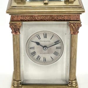 Incredible Neo-Classical Antique French 8-Day Carriage Clock C1900 – by Brook & Son Edinburgh Antique Clocks