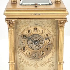 Impressive Large Architectual Antique French 8-Day Repeater Carriage Clock C1870 – With masked dial carriage clock Antique Clocks 3