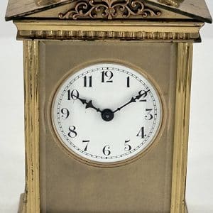 Unusual Pitched Roof Antique French 8-Day Carriage Clock C1900 carriage clock Antique Clocks