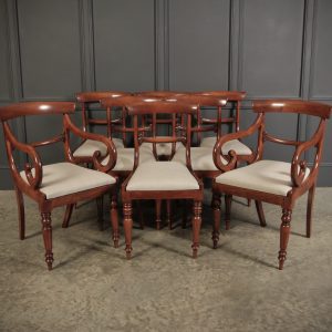 Set Of Eight Regency Bar Back Dining Chairs Antique dining chairs Antique Chairs