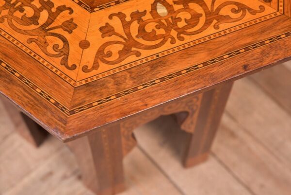 Hexagonal Inlaid Islamic Table SAI2064 Antique Furniture 5