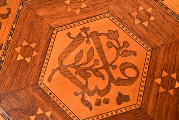 Hexagonal Inlaid Islamic Table SAI2064 Antique Furniture 6
