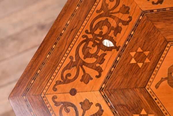 Hexagonal Inlaid Islamic Table SAI2064 Antique Furniture 7