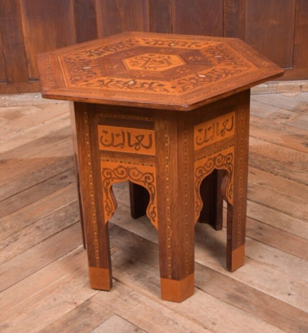 Hexagonal Inlaid Islamic Table SAI2064 Antique Furniture 10