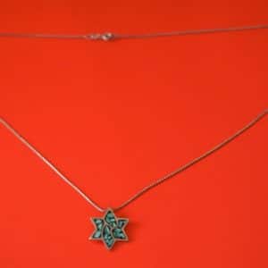 SALE – Vintage 925 Silver Enamel Star of David – ( ‘Magen Dovid’ ) Pendant – FREE UK Postage Judaica, Antique Jewellery