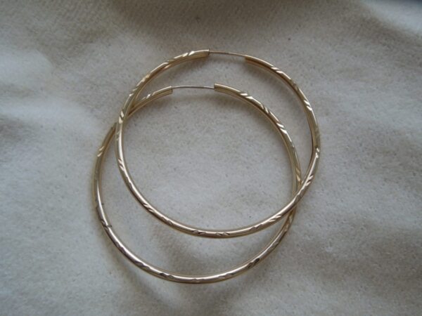 9ct Gold Large Hoop Earrings