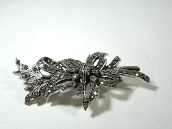 Vintage Silver Marcasite Brooch brooch Antique Jewellery 5