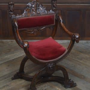 Victorian Savonarola Fruit Wood Chair SAI3223 SAVONAROLA Antique Chairs 3