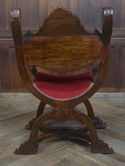 Victorian Savonarola Fruit Wood Chair SAI3223 - Image 8