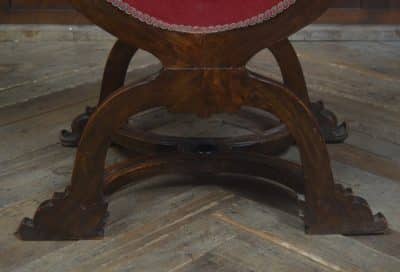 Victorian Savonarola Fruit Wood Chair SAI3223 - Image 7