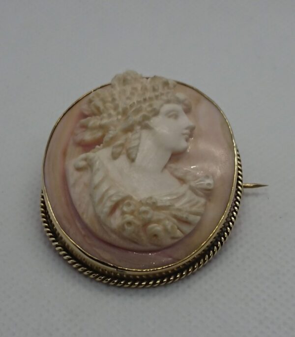 Pink Coral Cameo Brooch antique cameo brooch Antique Jewellery 4